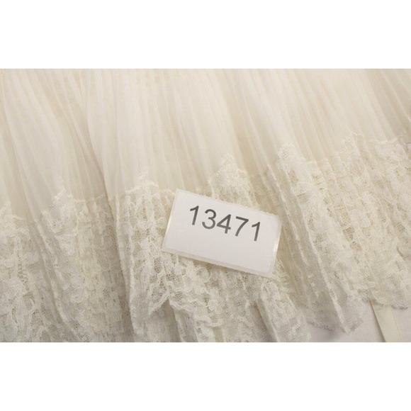 Vintage Van Raalte Full Slip sz 32 Suavette Fancy Lace Trim Creamy White Nylon S - Picture 10 of 10